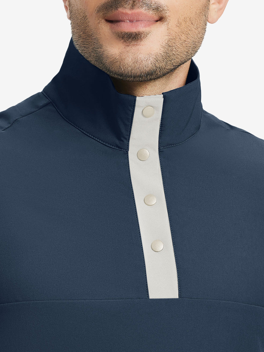 Mock Neck Quarter Button Golf Pullover