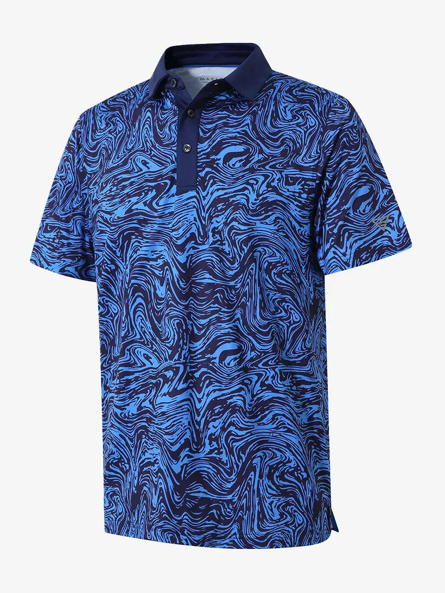 Performance Quick Dry Print Golf Polos MAELREG | Performance Golf Apparel