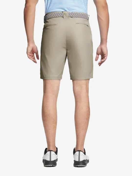 Back profile of Khaki golf shorts – breathable and durable design
