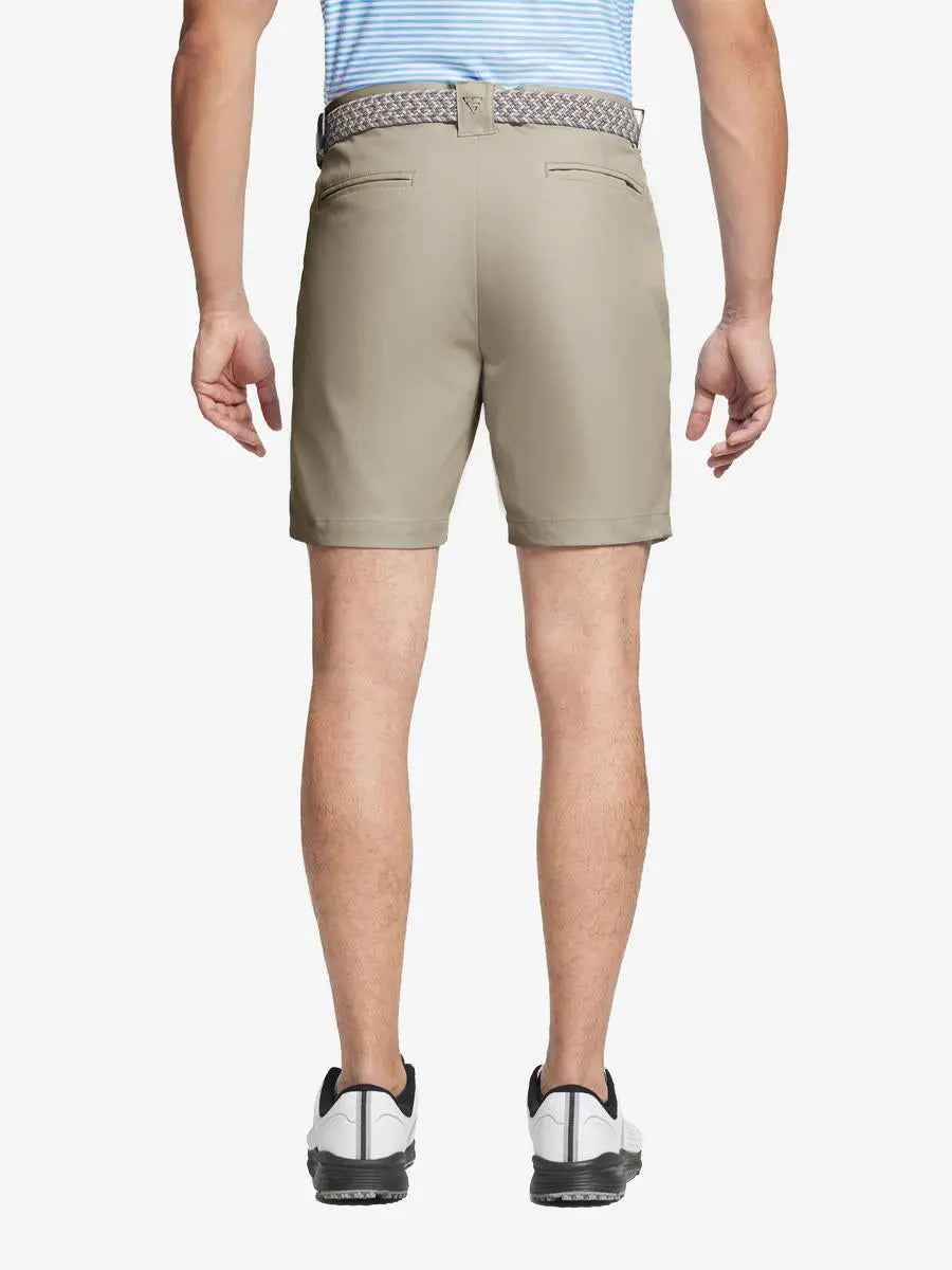 Back view of MAELREG Khaki golf shorts – lightweight and water resistant