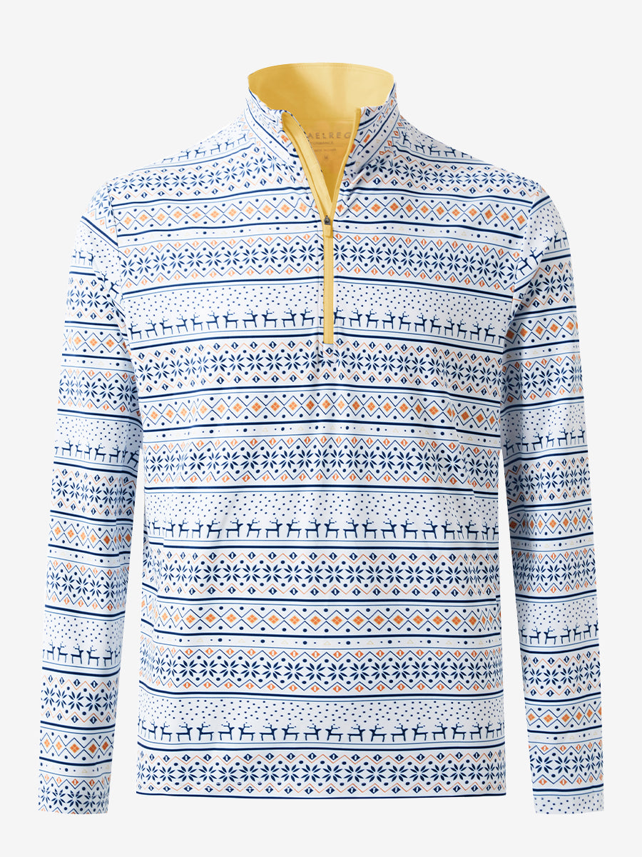 Full Print Lightweight Quarter Zip Pullover