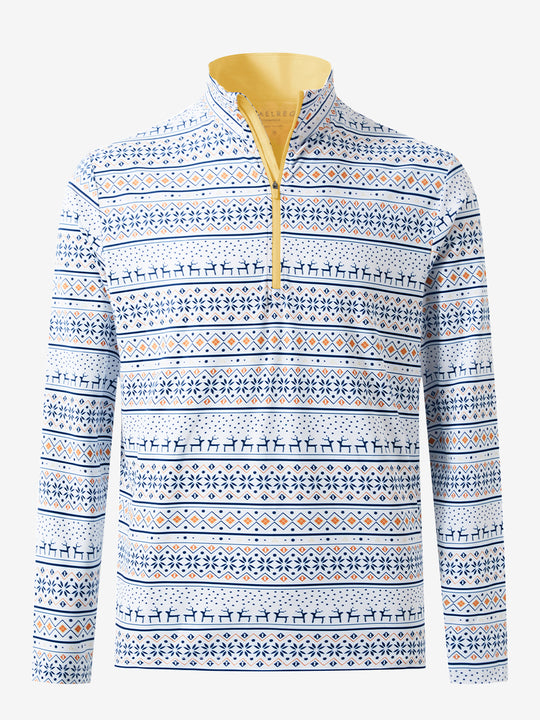 Full Print Lightweight Quarter Zip Pullover